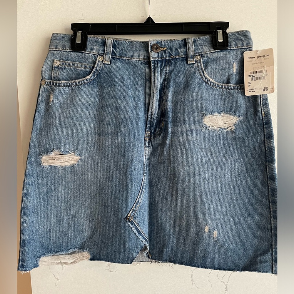 Free People Jean skirt